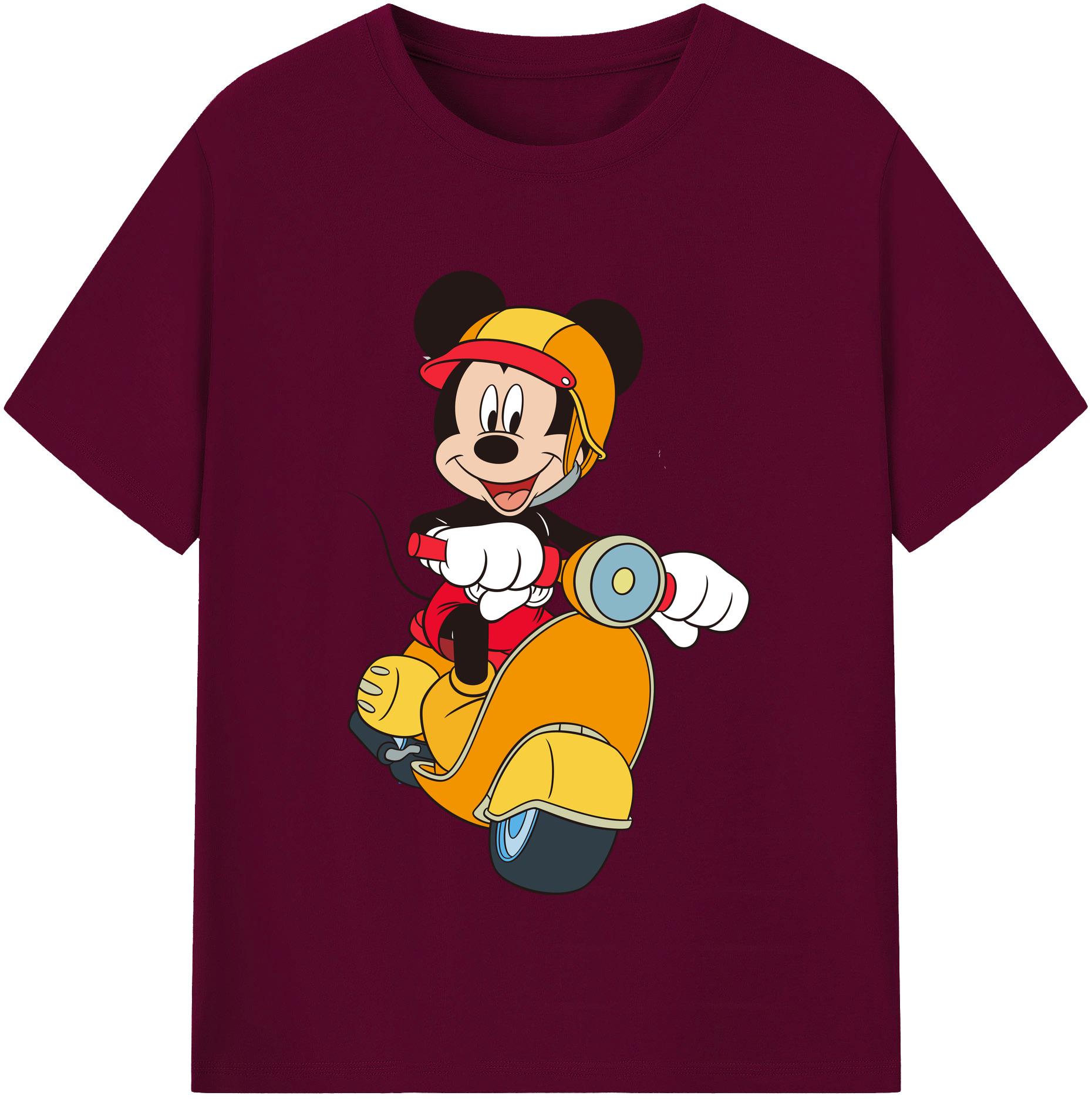 （画像用） ミッキーマウス Mickey Mouse レディースカジュアルプリントTシャツ（綿100％）